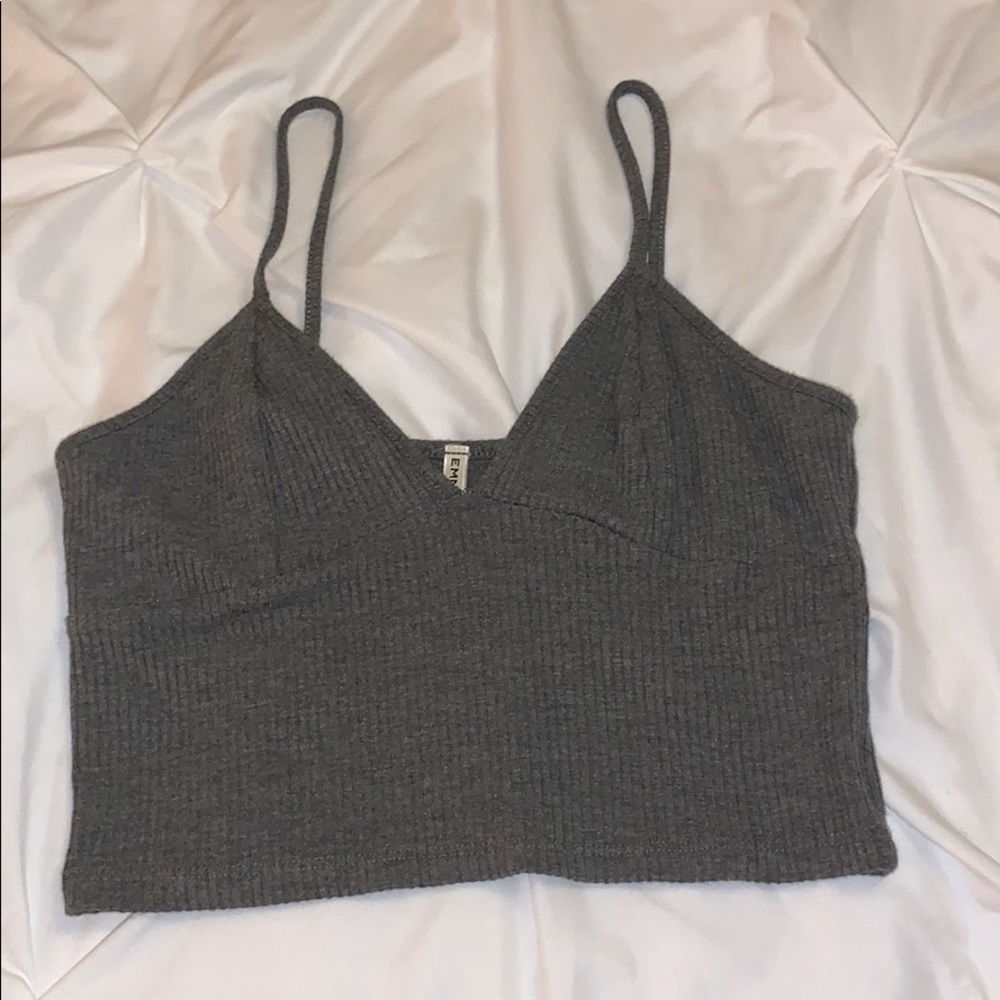 LF Emma & Sam ribbed bustier cropped tank top